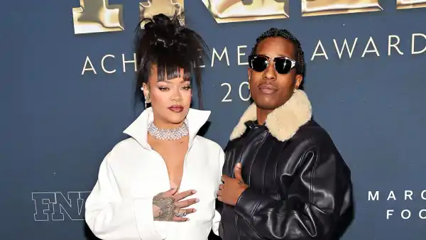 Rihanna and A AP Rocky Do His and Hers Leather on the Red Carpet 111
