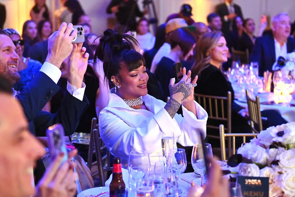 Rihanna and A AP Rocky Do His and Hers Leather on the Red Carpet 112