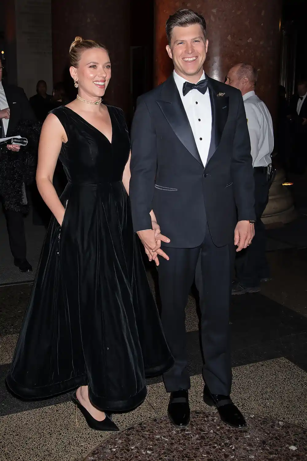 Scarlett Johansson and Colin Jost Beam During Red Carpet Date Night 4