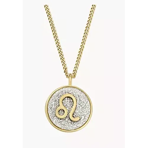 Fossil Zodiac Leo Silver Paper Glitz Pendant Necklace