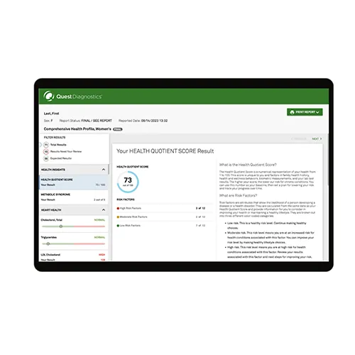 Quest Health Comprehensive Health Profile — Women's