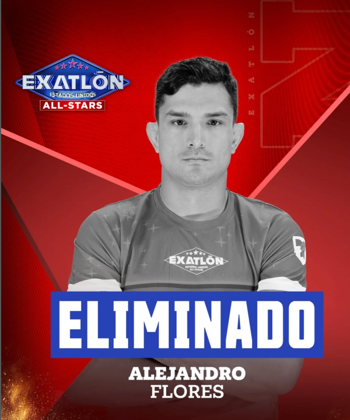 Alejandro Flores del equipo rojo en 'Exatlón All-Stars'