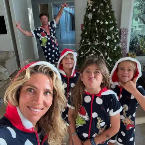 See Celebrities Rocking Their Best Matching Holiday and Christmas Pajamas