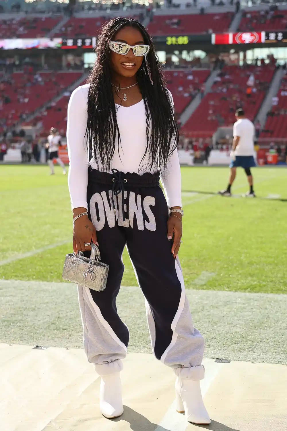 Simone Biles Kisses Husband on Game Day