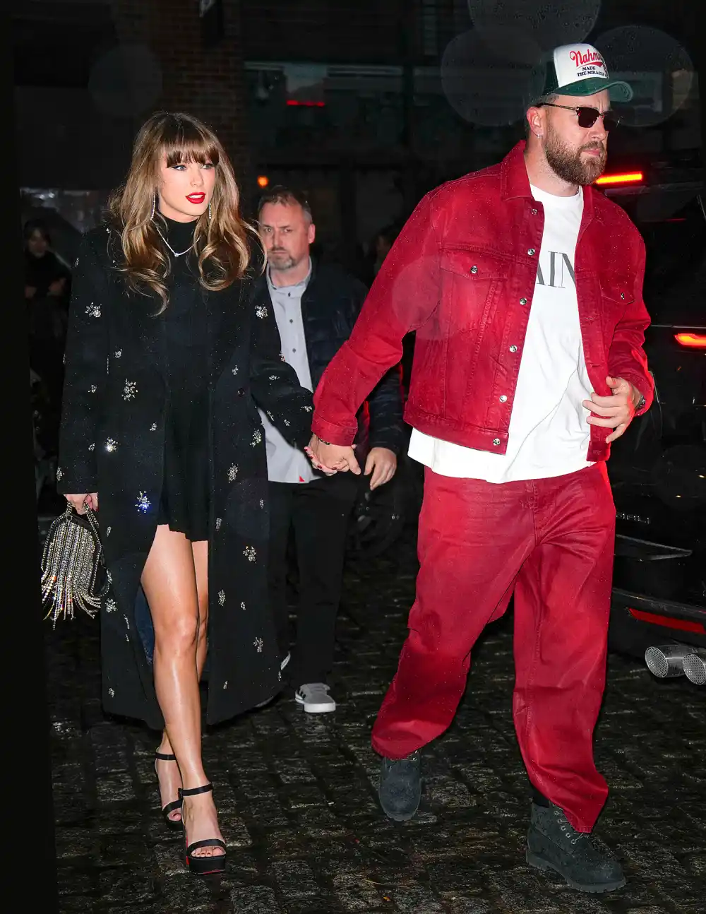 Taylor Swift Brings Her Red Lip Classic to New York Date Night With Travis Kelce