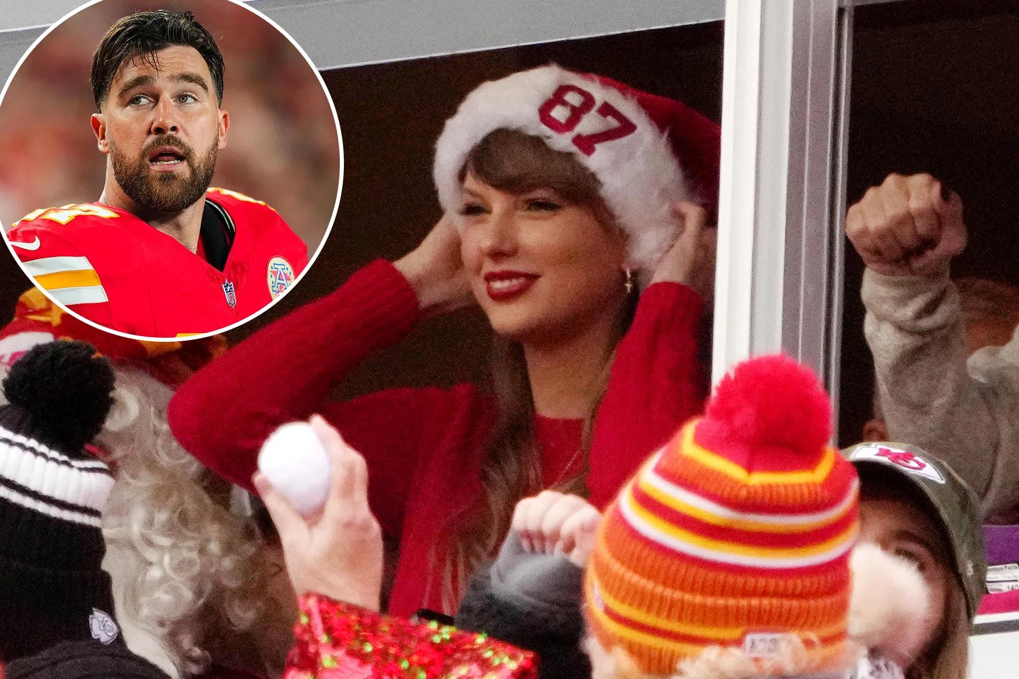 Taylor Swift Celebrates Christmas at Travis Kelce s Chiefs vs Steelers Game in Pittsburgh 046