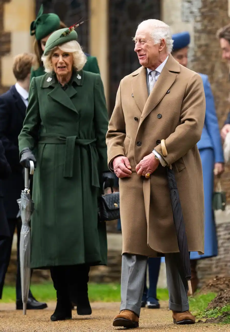 The Royal Family Attends 2024 Sandringham Christmas Day Church Service After Difficult Year 677 Queen Camilla and King Charles III