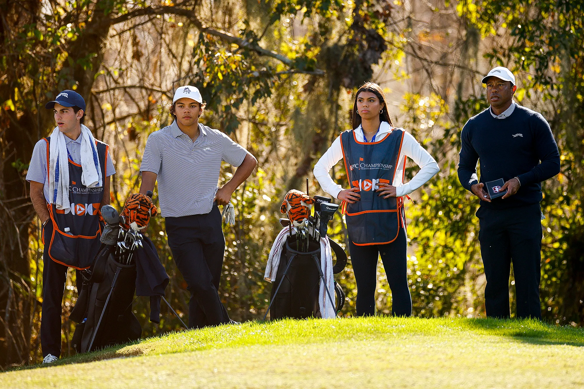 Tiger Woods' Kids Join Him at PNC Championship