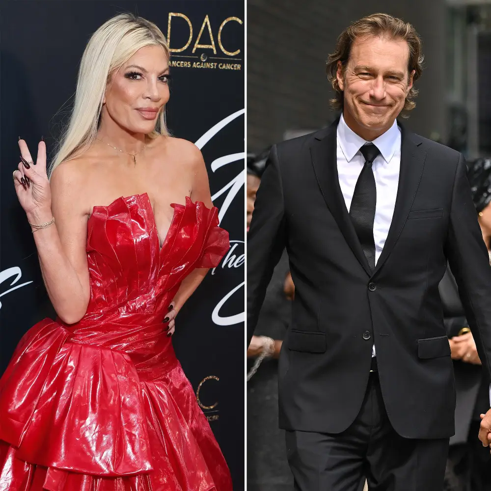 Tori Spelling Recalls Full On Kiss With John Corbett Before He Was Sex and the Citys Aiden