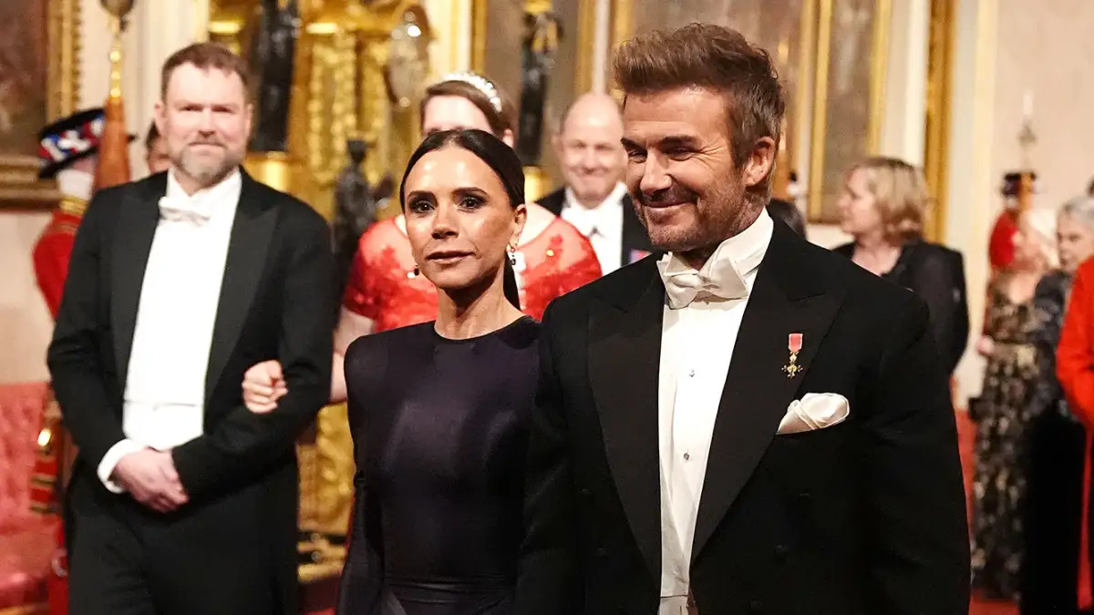 Victoria and David Beckham Hold Hands During Event at Buckingham Palace