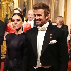 Victoria and David Beckham Hold Hands During Event at Buckingham Palace