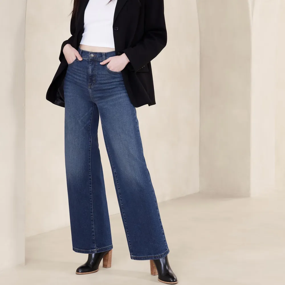 Banana Republic High-Rise Wide-Leg Jeans