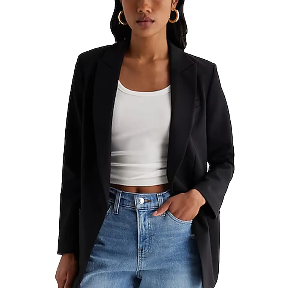 Express Editor One Button Boyfriend Blazer