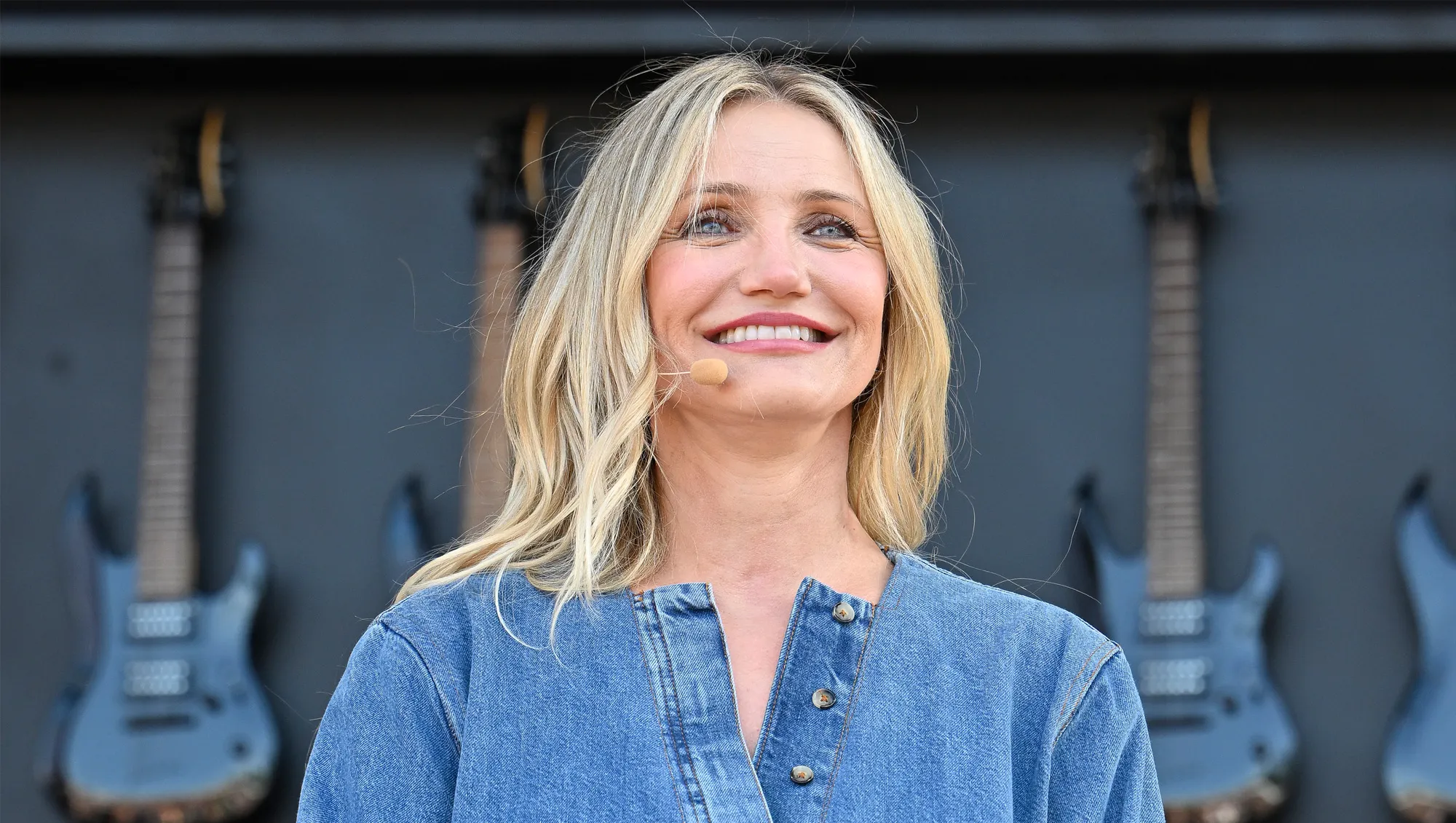 Cameron Diaz attends the Culinary Stage on Day 1 of BottleRock Napa Valley at Napa Valley Expo on May 24, 2024 in Napa, California.