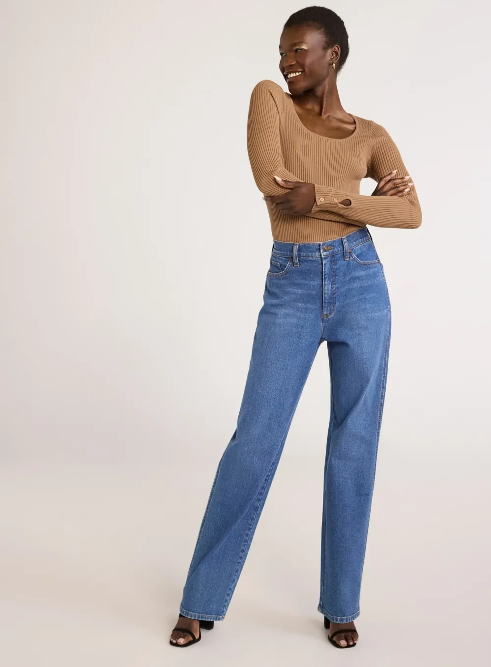 high-rise jeans