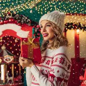 Enjoying Christmas atmosphere