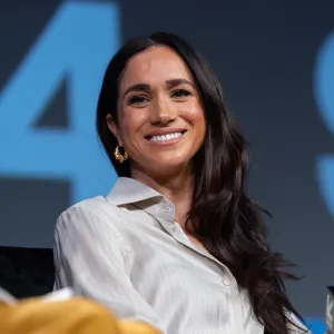 Britain's Meghan, Duchess of Sussex, attends the "Keynote: Breaking Barriers, Shaping Narratives: How Women Lead On and Off the Screen," during the SXSW 2024 Conference and Festivals at the Austin Convention Center on March 8, 2024, in Austin, Texas.