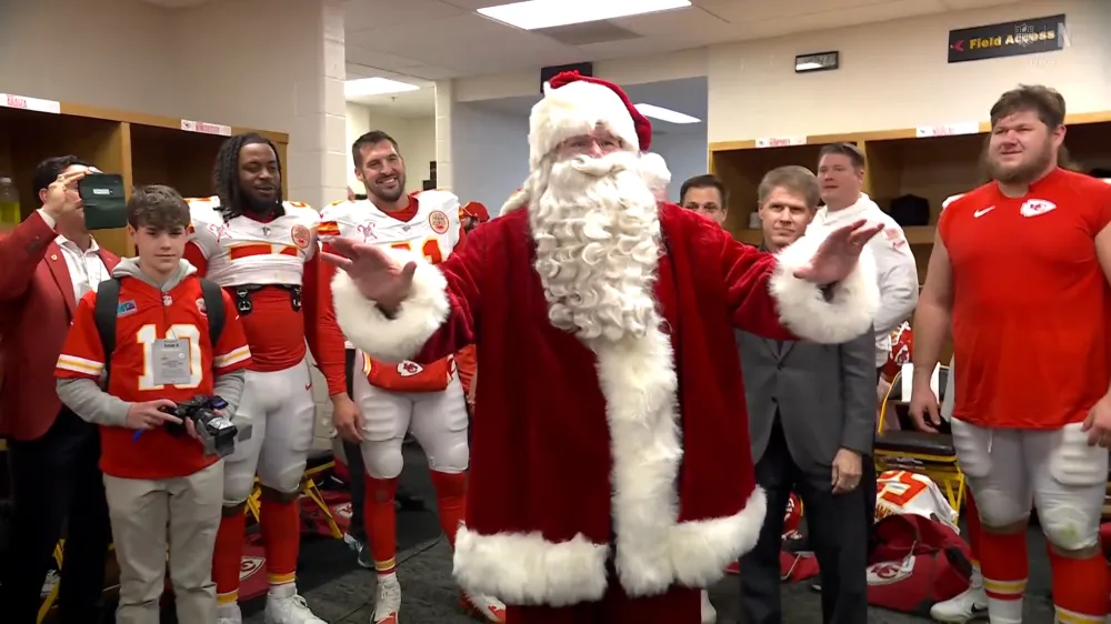 Patrick Mahomes Says Coach Andy Reid is Too Skinny to Dress Up as Santa