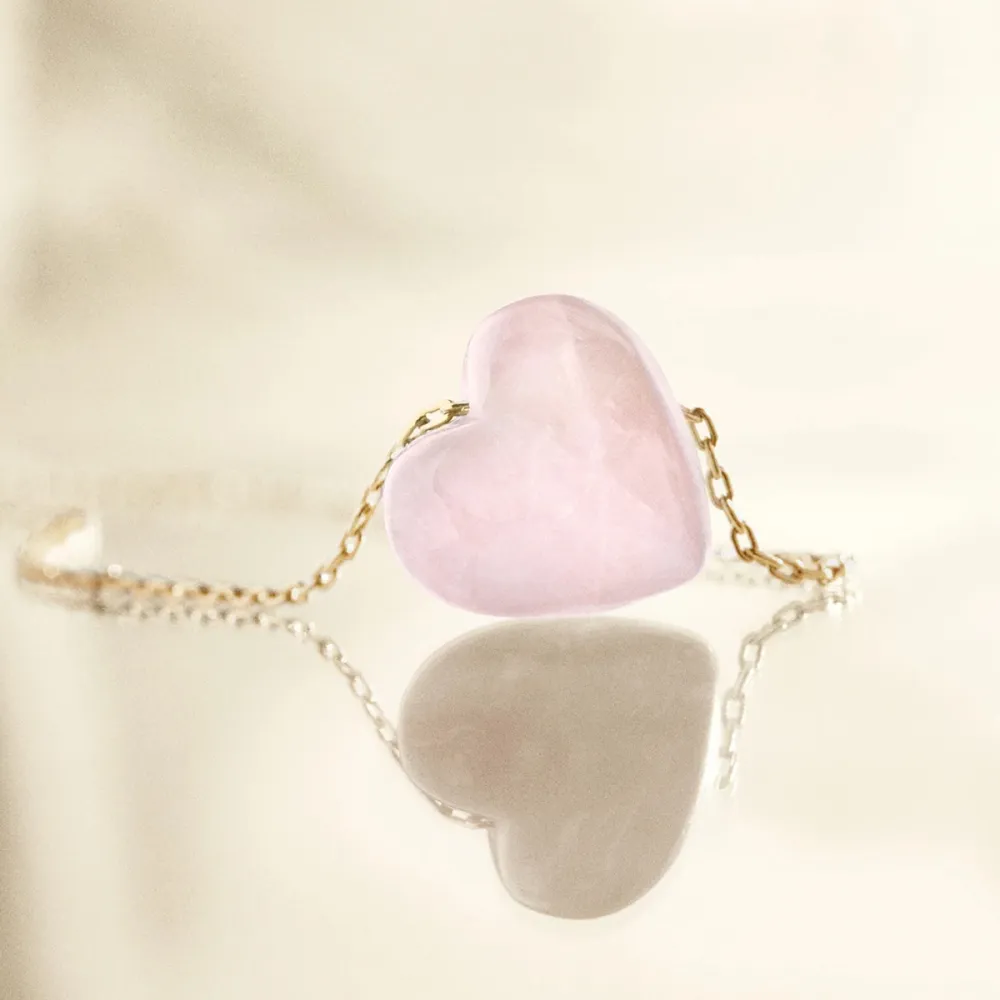 BaubleBar Juno Rose Quartz Necklace