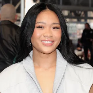NEW YORK, NEW YORK - SEPTEMBER 08: Sunisa Lee attends the Off-White fashion show during the September 2024 New York Fashion Week on September 08, 2024 in New York City. (Photo by Michael Loccisano/Getty Images)