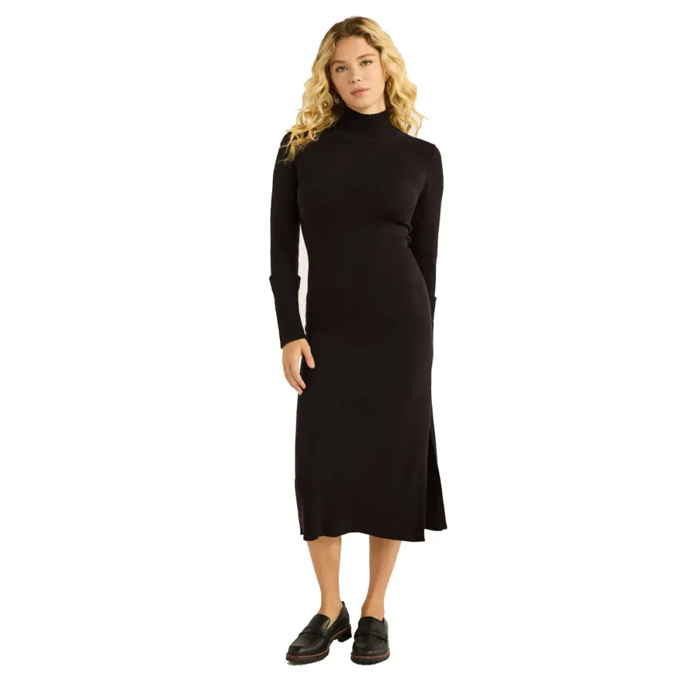 Free Assembly Cozy Yarn Turtleneck Midi Sweater Dress Walmart