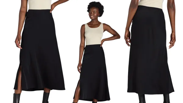 time and tru satin slip maxi skirt