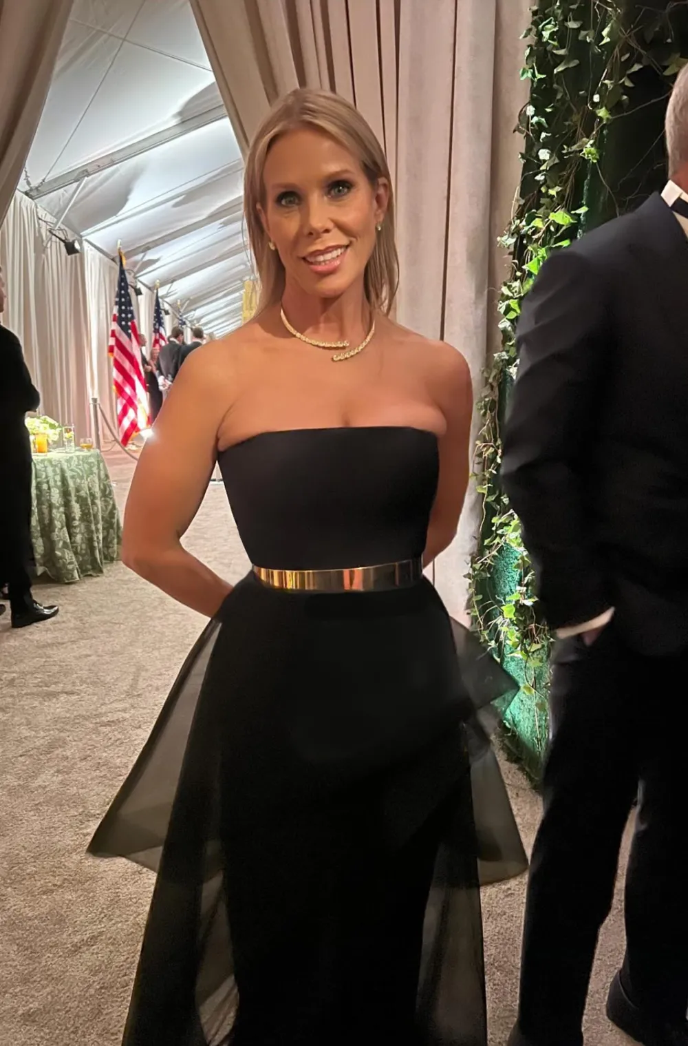 Cheryl Hines Chose Her Wedding Dress Designer Romona Keveza to Create Custom Gown for MAHA Ball
