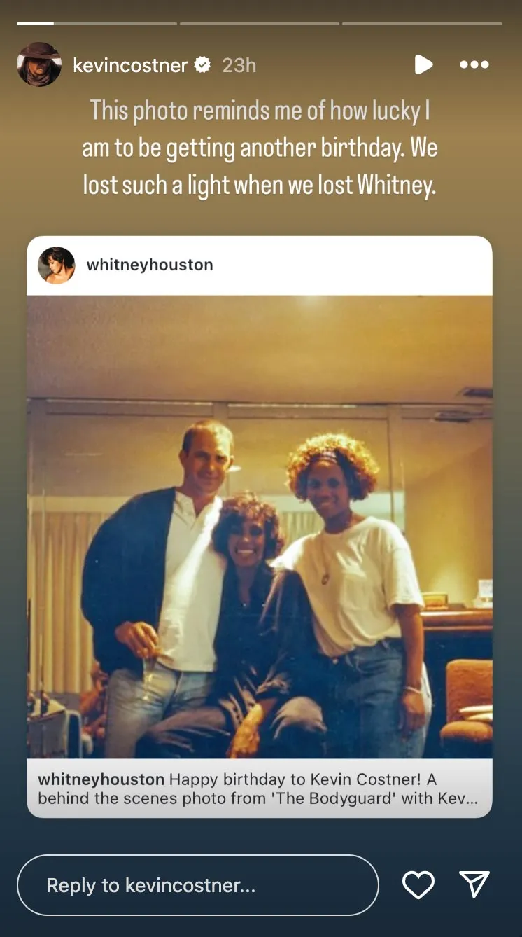 Kevin Costner Marks 70th Birthday by Remembering Light Costar Whitney Houston