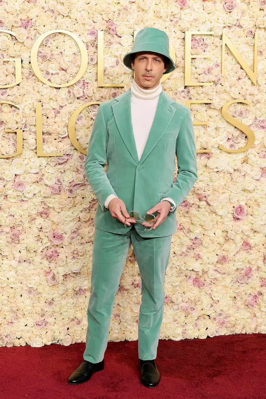 2025 Golden Globes Red Carpet Cooper Koch Jeremy Strong 470