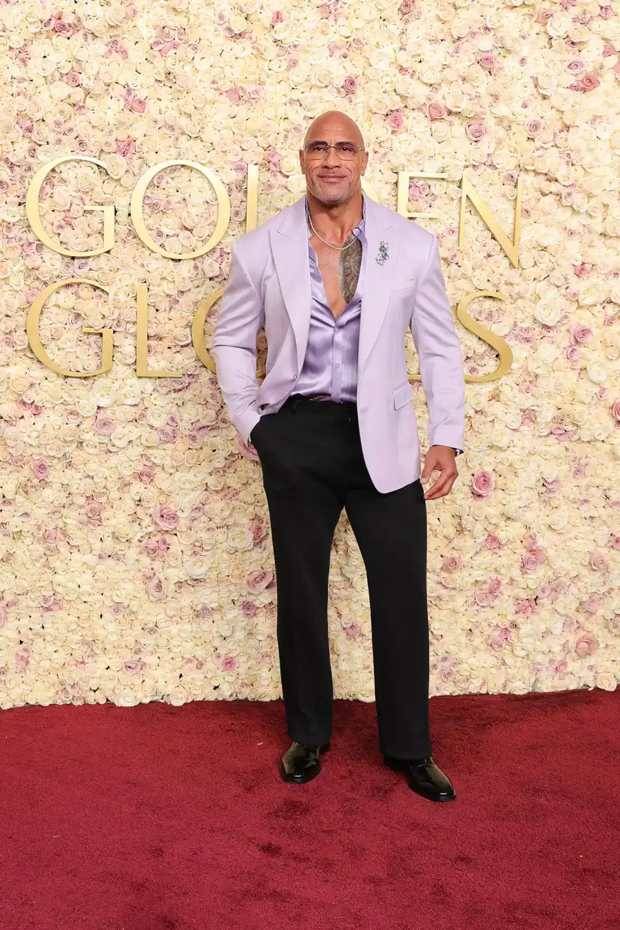 2025 Golden Globes Red Carpet Dwayne Johnson 502