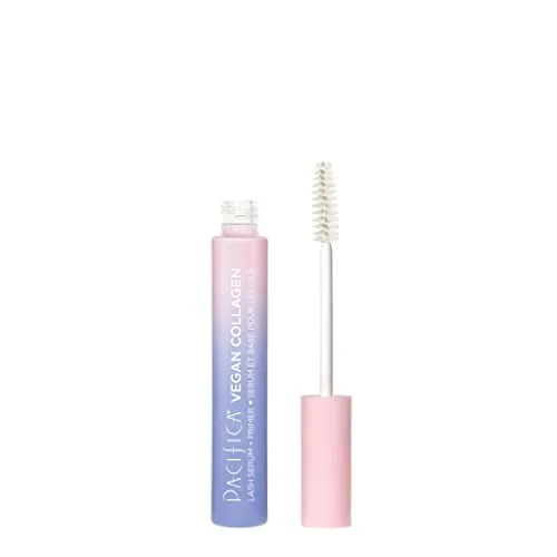 Best Natural Finish: Pacifica Beauty Vegan Collagen Lash Serum and Clear Mascara