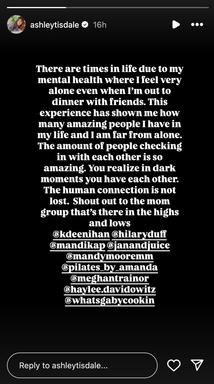 Ashley Tisdale Shares Emotional IG Story on Mental Health Amid LA Wildfires