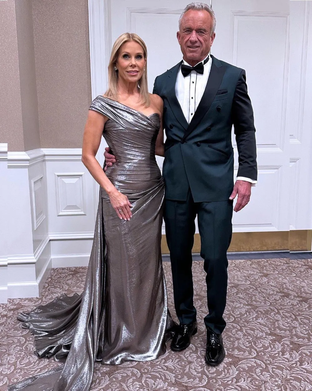 Cheryl Hines Chose Her Wedding Dress Designer Romona Keveza to Create Custom Gown for MAHA Ball