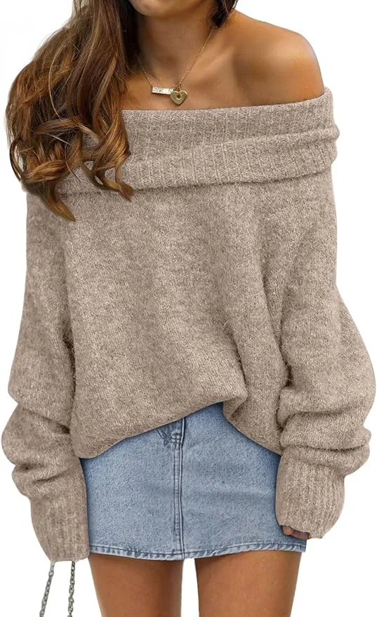 off-the-shoulder sweater