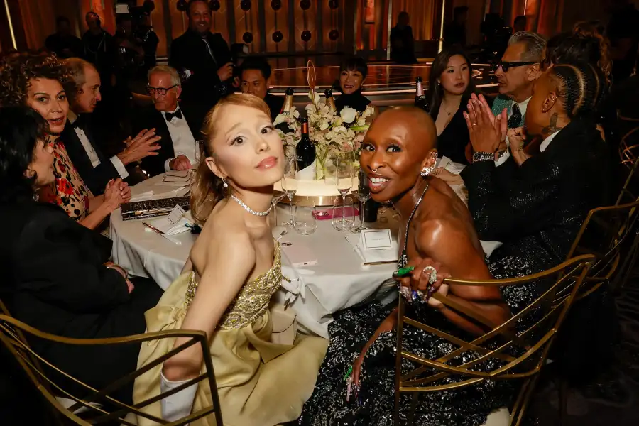 Ariana Grande and Cynthia Erivo 2025 Golden Globes