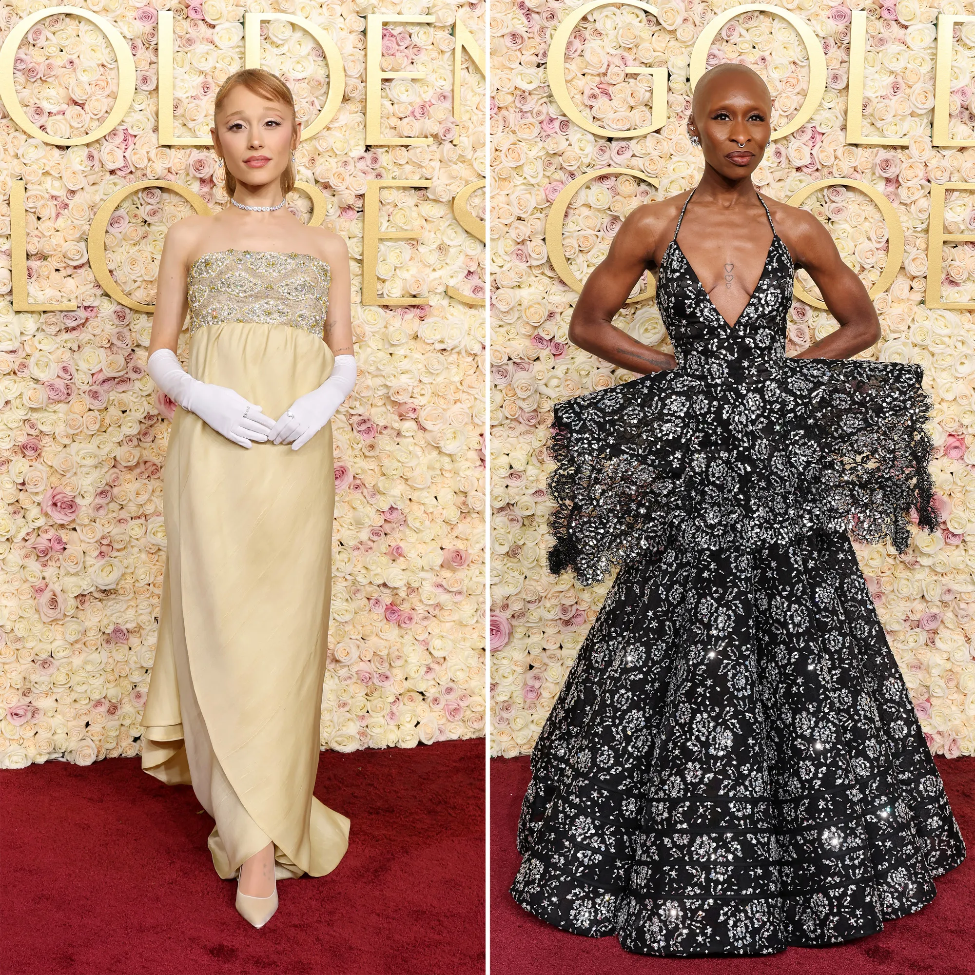 Ariana Grande and Cynthia Erivo Channel Wicked Characters at 2025 Golden Globes