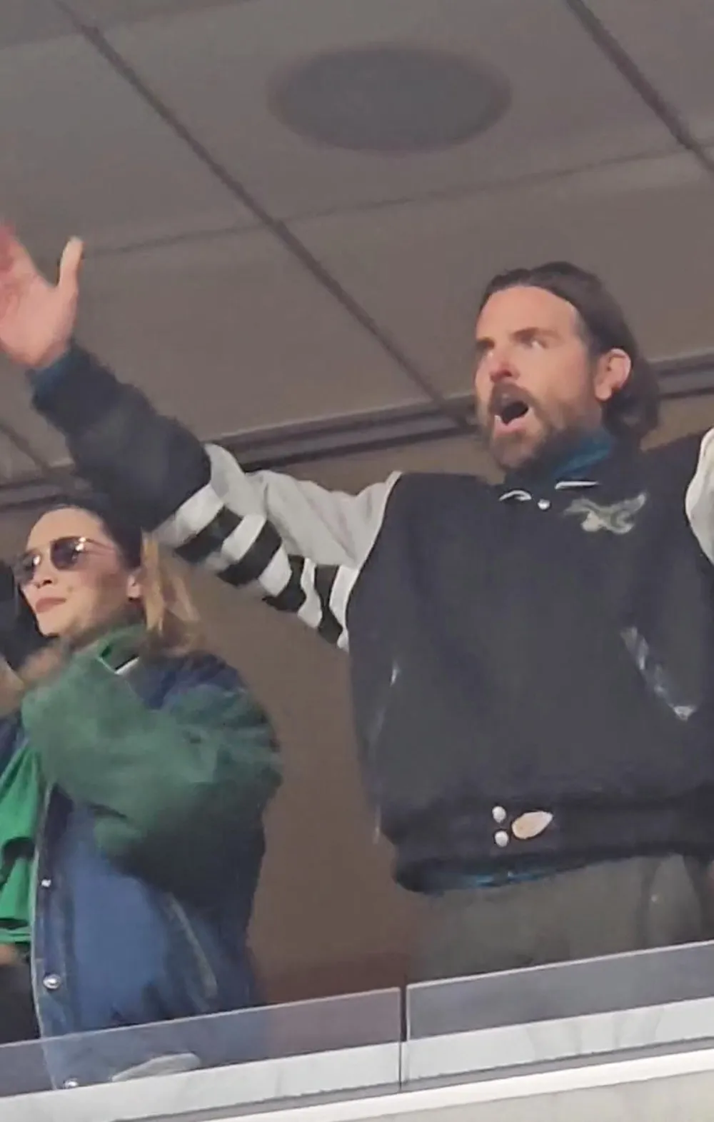 Bradley Cooper and Gigi Hadid Spotted Cheering on Philadelphia Eagles During NFL Playoff Game 868