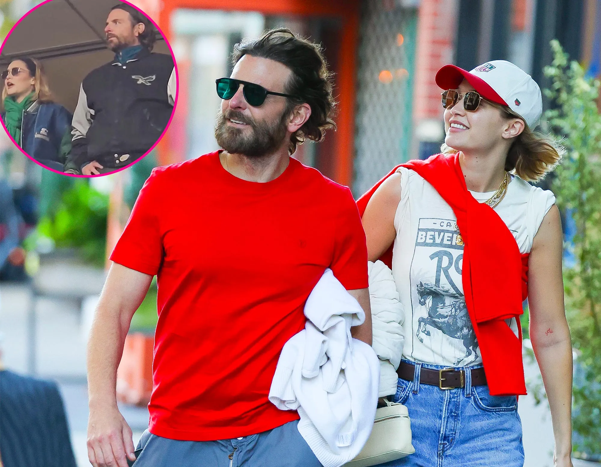 Bradley Cooper and Gigi Hadid Spotted Cheering on Philadelphia Eagles During NFL Playoff Game 870