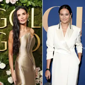 Bruce Willis Wife Emma and Ex Demi Moore Are Friendship Goals Golden Globes 2025