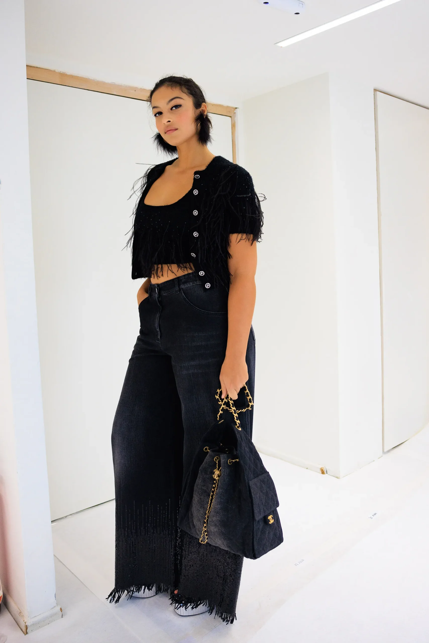 Chanel Black Denim Large Hobo Bag Spring-Summer 2025