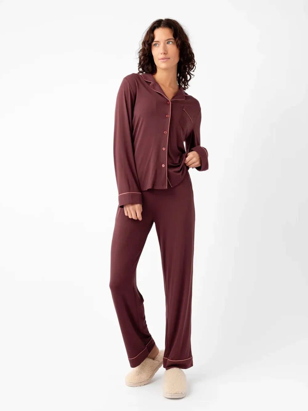 CozyEarthBurgundyPajamas