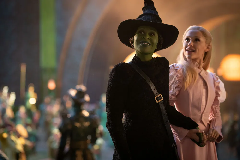 Cynthia Erivo is Elphaba and Ariana Grande is Glinda Wicked Ariana Grande and Boyfriend Ethan Slater React to Her 2025 Oscars Nom