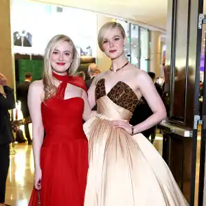 Dakota and Elle Fanning Enjoy a Sisters Night Out at 2025 Golden Globes