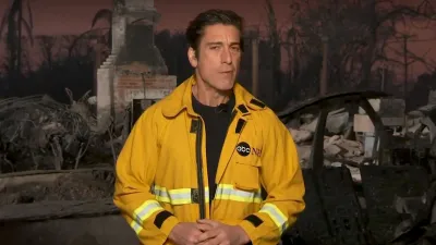David Muir Ditches Jacket Clothespin During Coverage of LA Wildfires