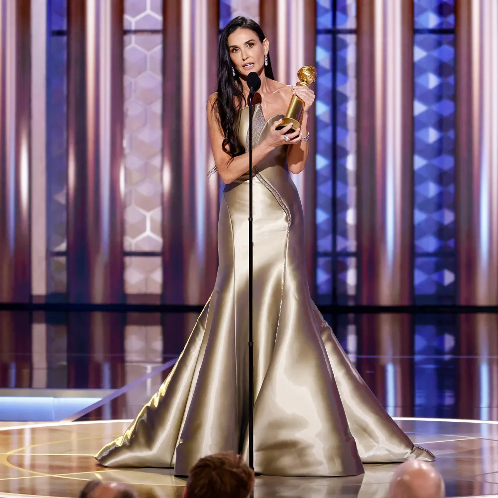 Demi Moore 2025 Golden Globes Award Best Female Actor Motion Picture