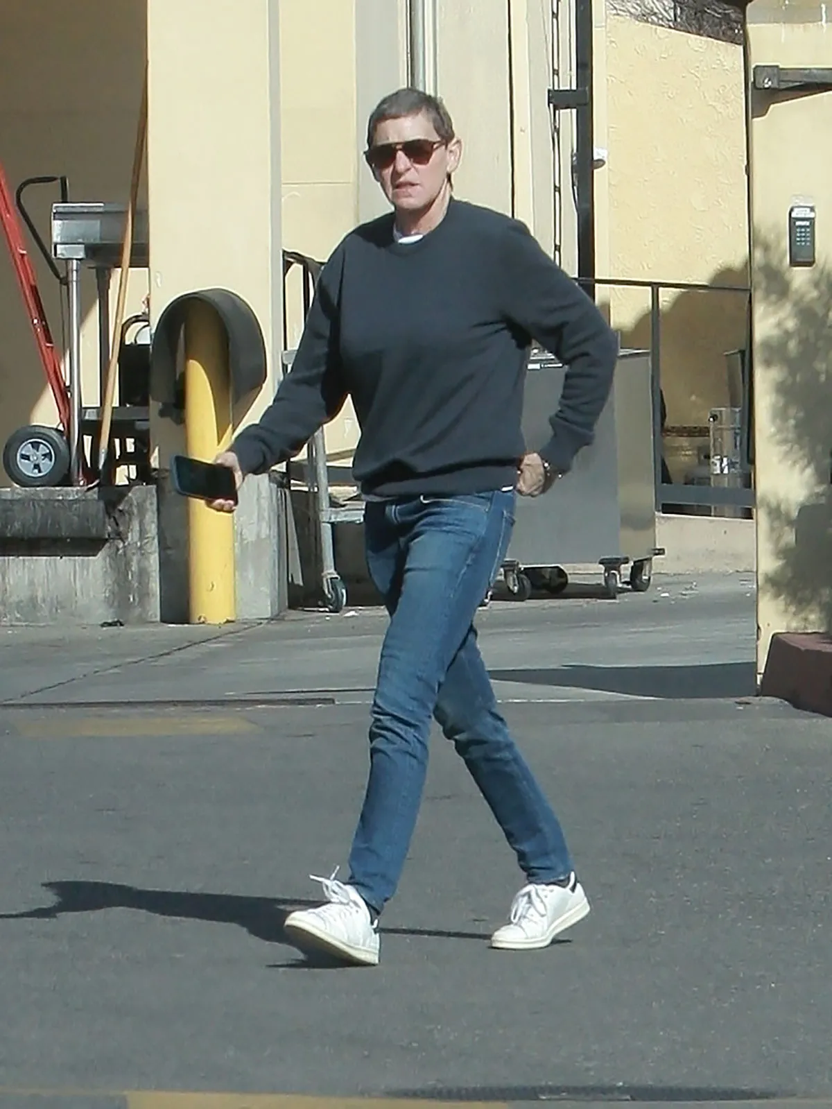 Ellen Degeneres Backgrid Ellen DeGeneres Debuts Grey Hair as She Returns to Montecito from UK