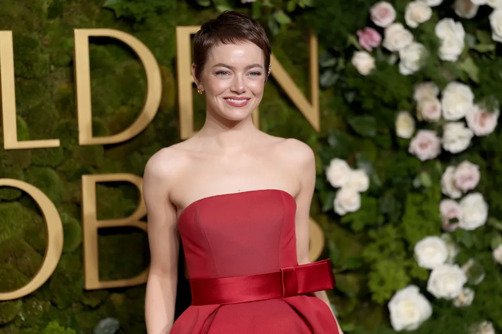 Emma Stone Debuts Pixie Cut at 2025 Golden Globes