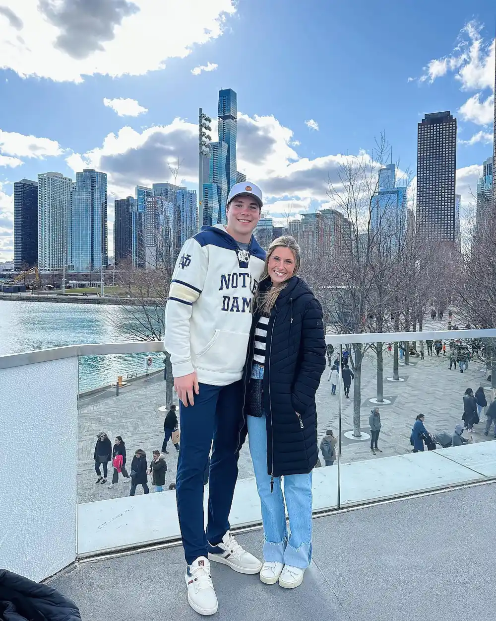 Feature Riley Leonard Girlfriend Has Pinch Me Moment After Notre Dame Win