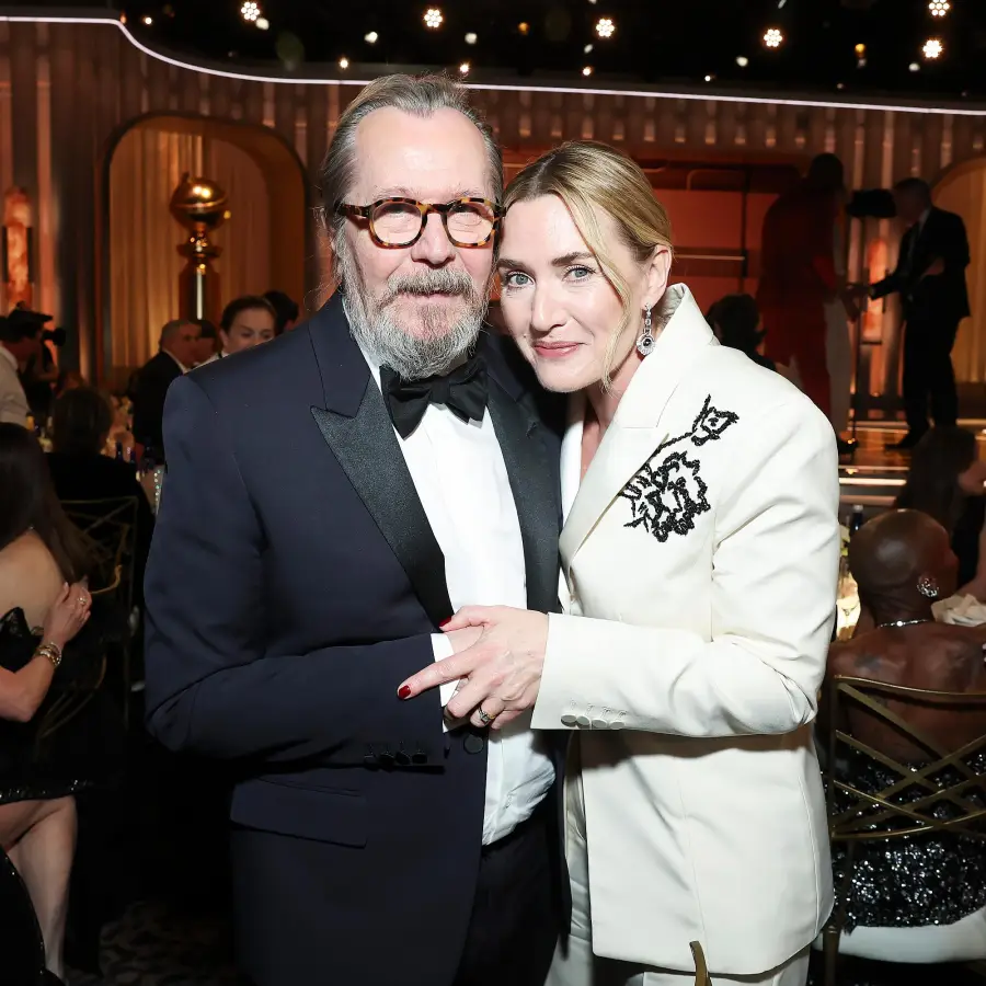 Gary Oldman and Kate Winslet 2025 Golden Globes