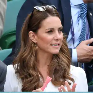 Catherine, Duchess of Cambridge attends day two of the Wimbledon Tennis Championships at All England Lawn Tennis and Croquet Club on July 02, 2019 in London, England.